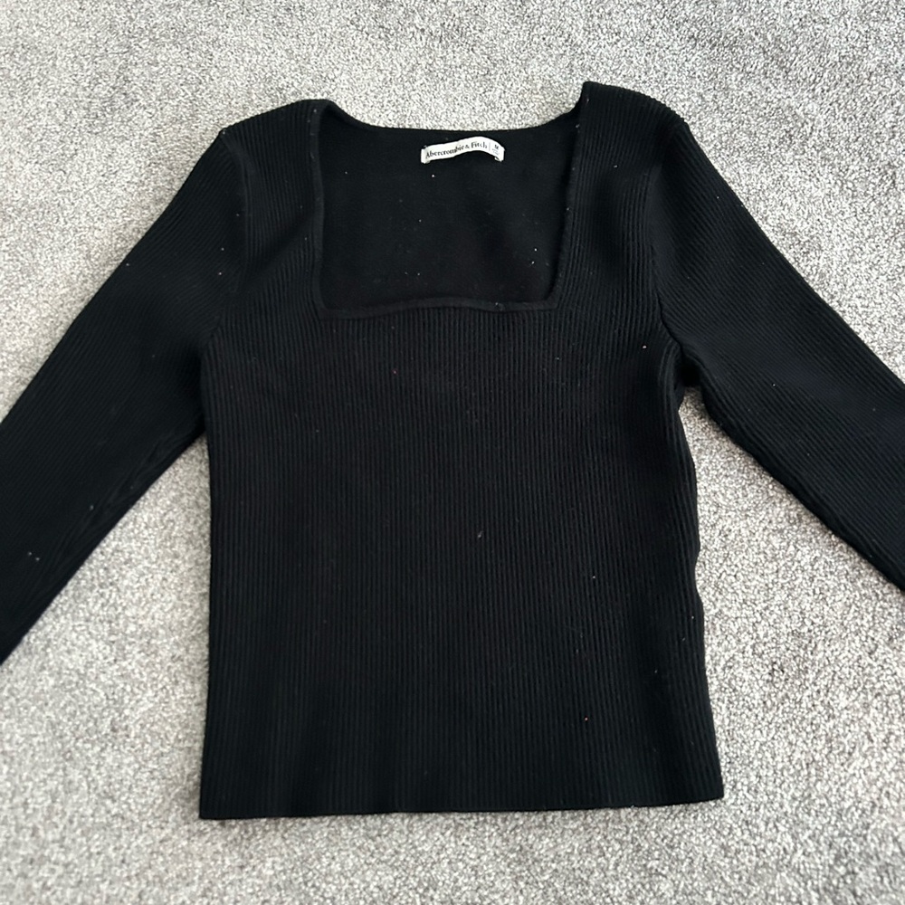 Abercrombie & Fitch Black Textured Top